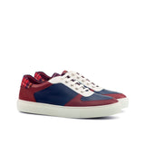 DapperFam Rivale in Red / Blue / Tartan Men's Sartorial Trainer