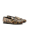 DapperFam Rialto in Brown Men's Hand-Painted Patina Monk Slipper in Brown