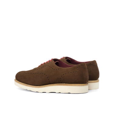 DapperFam Giuliano in Med Brown Men's Lux Suede Whole Cut in #color_