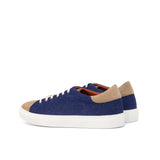 DapperFam Rivale in Jeans / Camel Men's Sartorial & Italian Suede Trainer