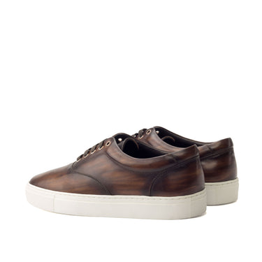 DapperFam Riccardo in Brown Men's Hand-Painted Italian Leather Top Sider in #color_