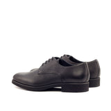 DapperFam Vero in Black Men's Italian Full Grain Leather Derby