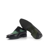 DapperFam Zephyr in Black / Forest Men's Italian Suede & Leather Longwing Blucher