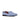 DapperFam Enzo in Blue / Black Men's Linen & Italian Leather Slipper in Blue / Black