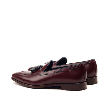 DapperFam Luciano in Burgundy / Navy Men's Italian Leather Loafer in #color_