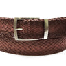 Paul Parkman Men's Woven Leather Belt in Brown