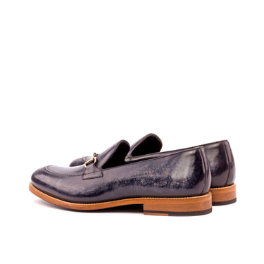 DapperFam Luciano in Grey Men's Hand-Painted Patina Loafer in #color_