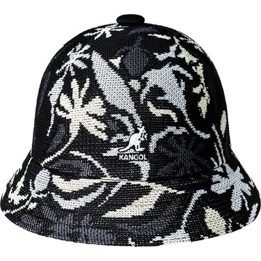Kangol Tropic Street Floral Jacquard Casual Bucket Hat in Black Floral