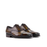 DapperFam Rafael in Tobacco Men's Hand-Painted Patina Oxford in Tobacco