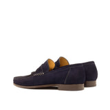 DapperFam Mariner in Navy Men's Suede Moccasin