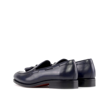DapperFam Luciano in Navy Men's Italian Leather Loafer in #color_