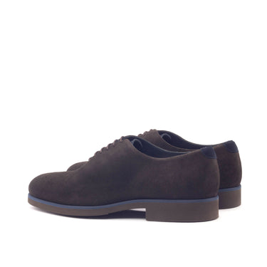 DapperFam Giuliano in Dark Brown / Navy Men's Lux Suede Whole Cut