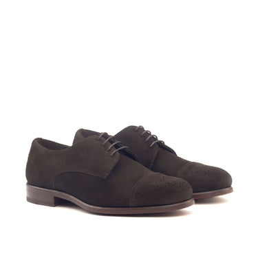 DapperFam Vero in Dark Brown Men's Lux Suede Derby in Dark Brown