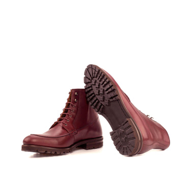 DapperFam Ryker in Burgundy Men's Italian Leather Moc Boot in #color_