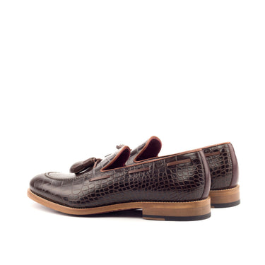 DapperFam Luciano in Dark Brown / Burgundy / Cognac/ Med Brown Men's Italian Leather Loafer in #color_