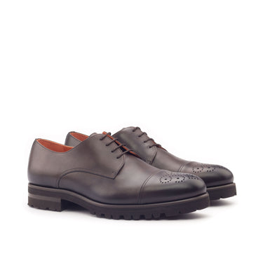 DapperFam Vero in Dark Brown Men's Italian Leather Derby in Dark Brown