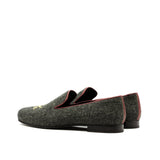 DapperFam Enzo in Nailhead / Burgundy Men's Sartorial & Italian Leather Slipper
