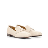 DapperFam Enzo in Natural Men's Italian Full Grain Leather Slipper