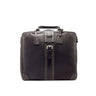 DapperFam Luxe Men's Travel Tote in Grey Painted Full Grain