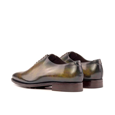 DapperFam Giuliano in Green Men's Hand-Painted Patina Whole Cut in #color_