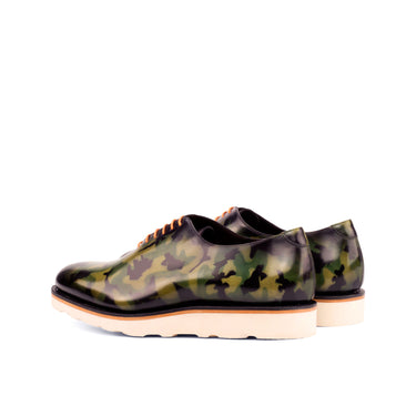 DapperFam Giuliano in Khaki Men's Hand-Painted Patina Whole Cut in #color_