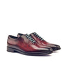 DapperFam Giuliano in Burgundy / Grey Men's Hand-Painted Patina Whole Cut in Burgundy / Grey
