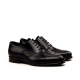 DapperFam Rafael in Black Men's Italian Leather & Lux Suede Oxford in Black