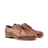 DapperFam Vero in Med Brown Men's Lux Suede & Italian Leather Derby in Med Brown