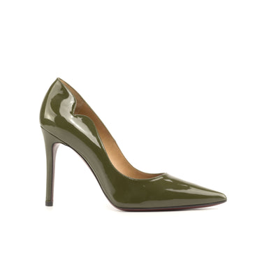 DapperFam Lunetta in Military Green Women's Super Soft Patent Leather High Heel Military Green