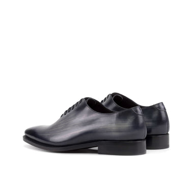 DapperFam Giuliano in Grey Men's Hand-Painted Patina Whole Cut in