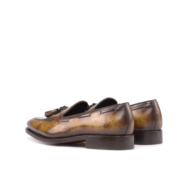 DapperFam Luciano in Cognac Men's Hand-Painted Patina Loafer in #color_