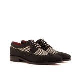 DapperFam Zephyr in Houndstooth / Black Men's Sartorial & Lux Suede Longwing Blucher in Houndstooth / Black