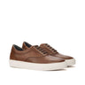 DapperFam Riccardo in Med Brown Men's Italian Leather Top Sider in Med Brown
