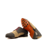 DapperFam Vero in Tweed / Dark Grey Men's Sartorial & Flannel Derby