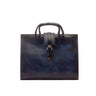 DapperFam Luxe Men's Brief Case in Burgundy Painted Calf