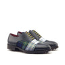 DapperFam Rafael Golf in Tartan / Navy Men's Sartorial & Italian Leather Oxford in Tartan / Navy