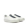 DapperFam Verve in White Men's Italian Leather Low Kick in White D - Standard Width