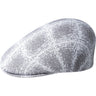 Kangol Grunge Plaid 507 Bermuda Jacquard Pixelated Flat Cap in Grey / White #color_ Grey / White