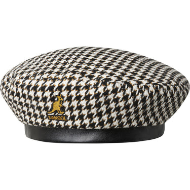 Kangol Tooth Grid Beret Houndstooth Patterned Black / White